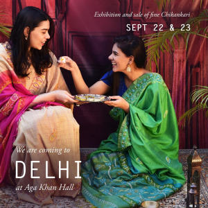 #NewDelhi craft lovers, we will be exhibiting our festive collection of fine Chikankari at Aga Khan Hall (Mandi House) on September 22nd (Wed) and 23rd (Thurs). Come by between 10:30 am - 7:00 pm. 
.
.
.
#chikankari #newdelhievents #indianhandicraft #hand