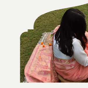 If you haven’t yet, check out our profile and let us know what you think of the grid! 
.
.
Sarees available at www.mitadass.com (link in our bio)
.
.
#flowersinhair #marigold #chanderisarees #pinksaree #chikankari